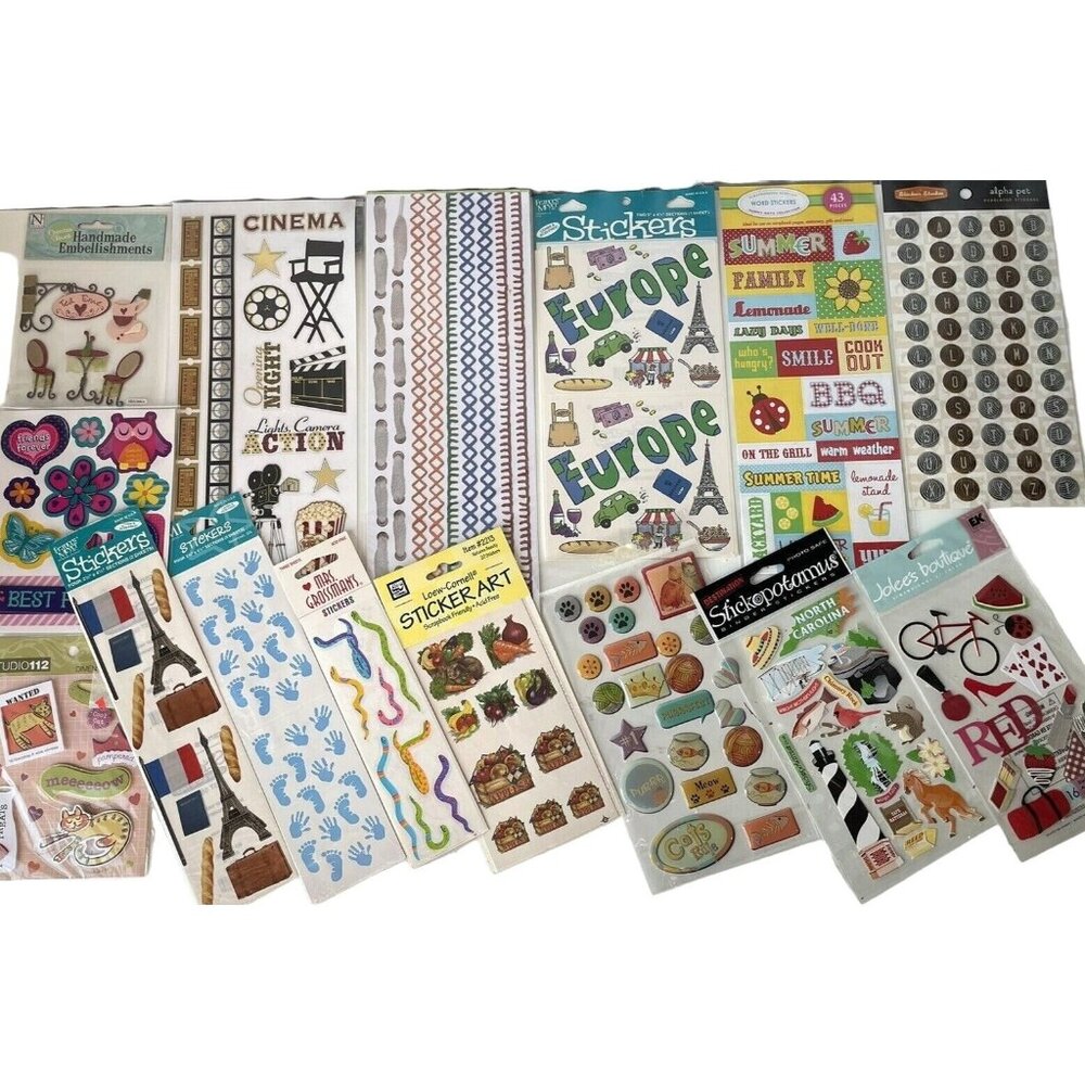 15 Mrs Grossman Jolee Frances Meyer Vintage Sticker Lot Scrapbook Craft Journal